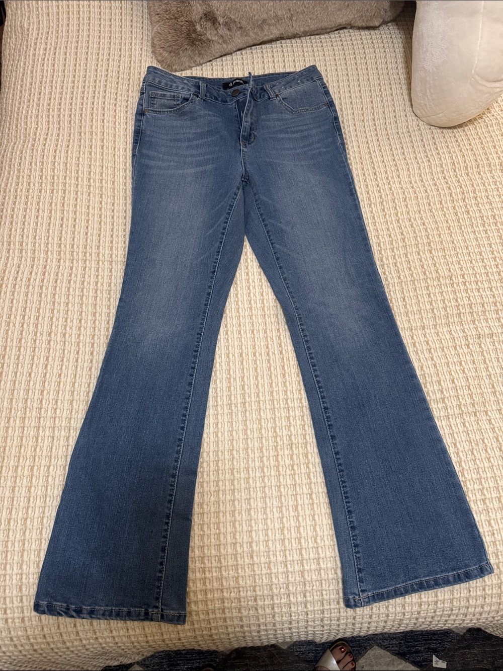 d. jeans Women's Blue Flare Wide-Leg Jeans